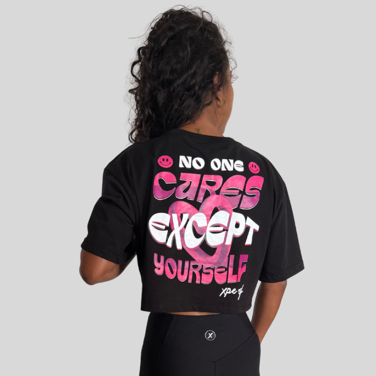 Crop top No one - noir