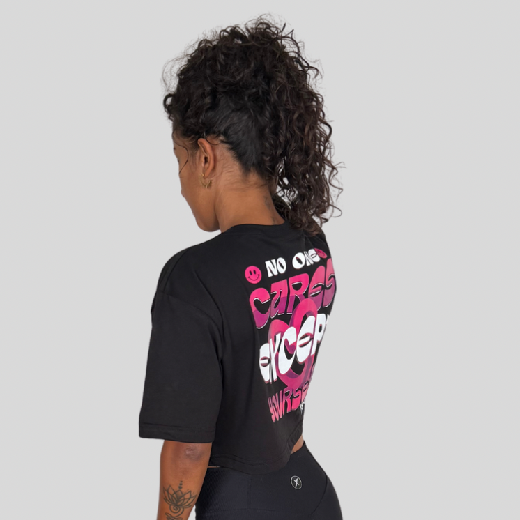Crop top No one - noir