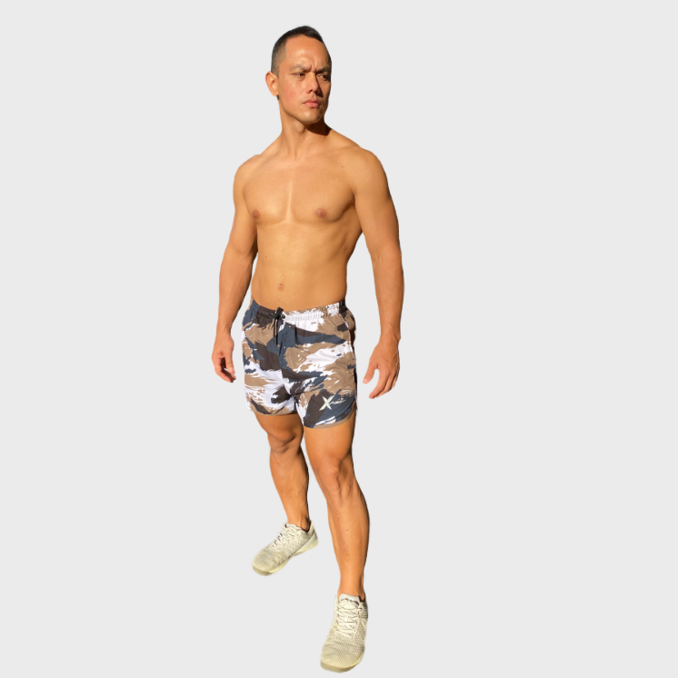 Short Fly - camo marron