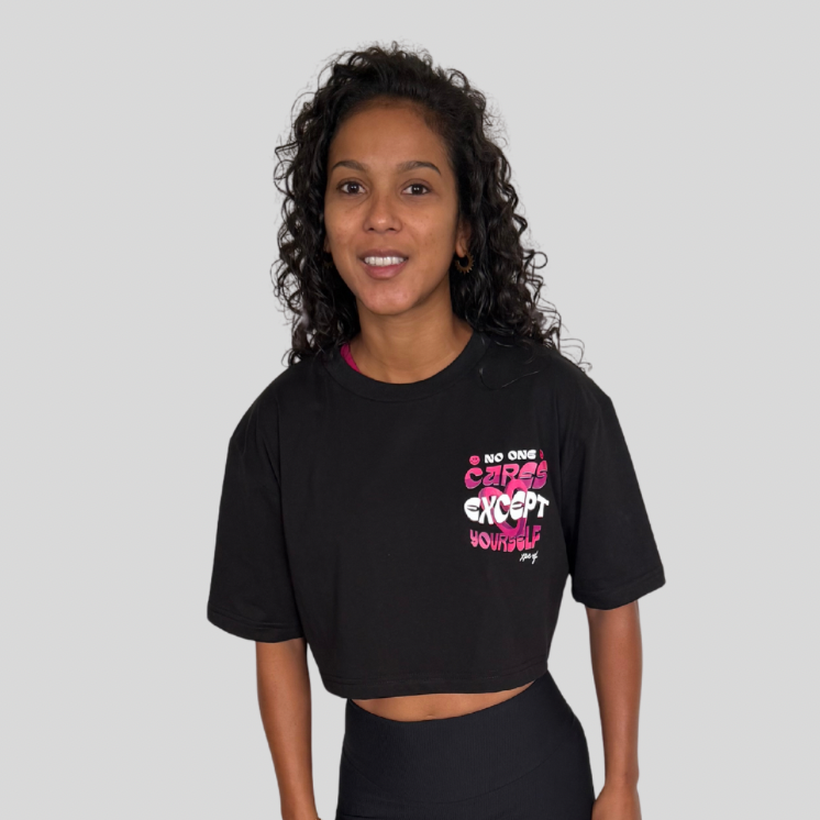 Crop top No one - noir