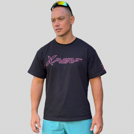 T-shirt regular Xperf - noir rose