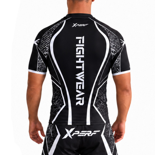 Rashguard XPERF noir, vue de dos