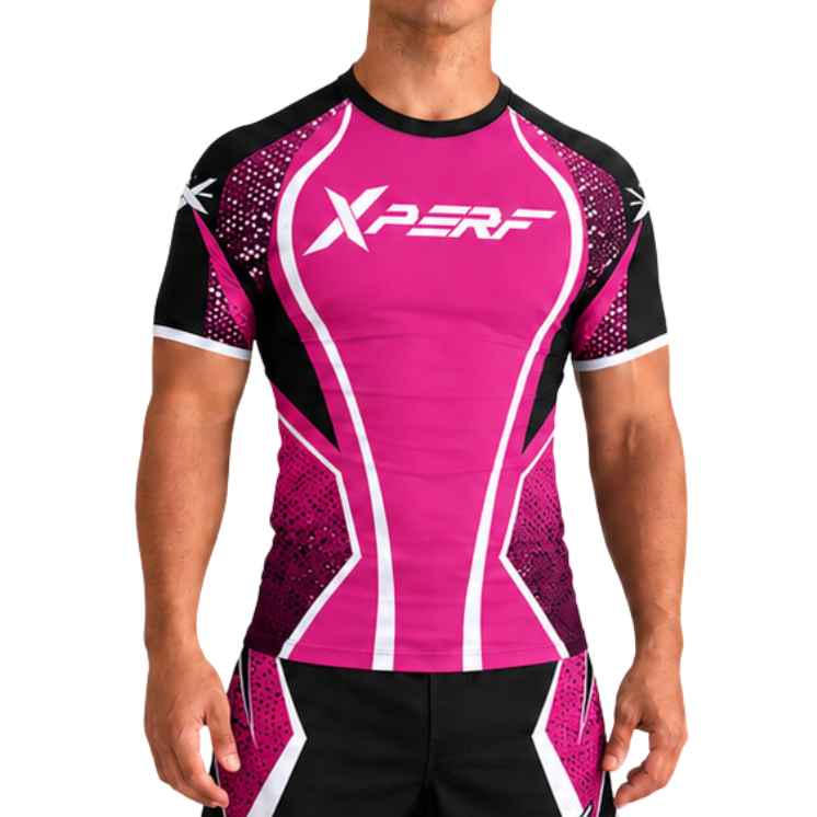 Rashguard XPERF rose, vue de face