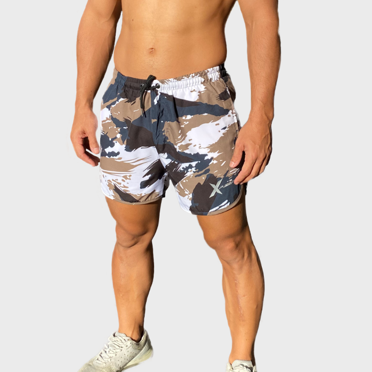 Short Fly - camo marron