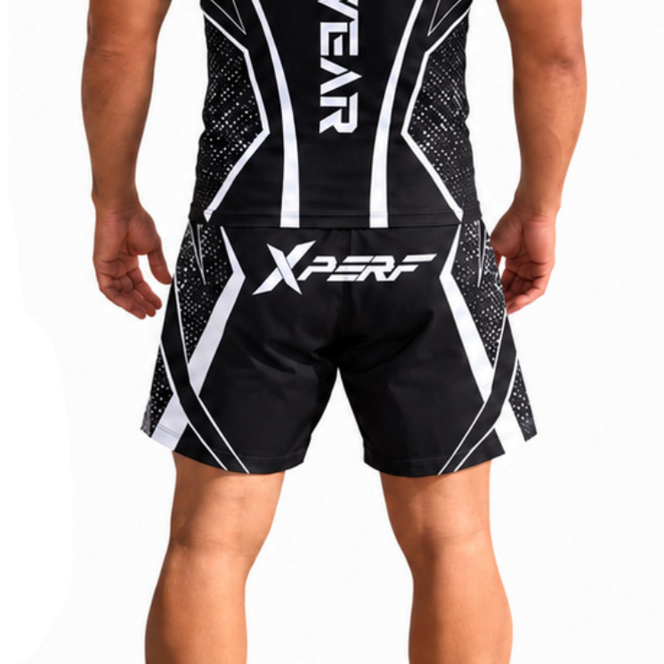 Short MMA XPERF noir, vue de dos
