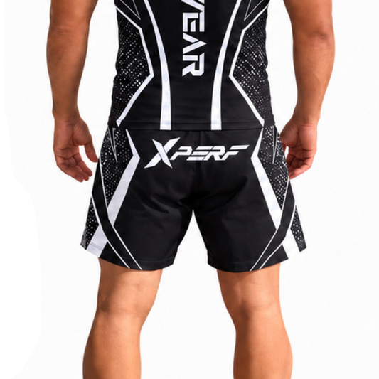 Short MMA XPERF noir, vue de dos