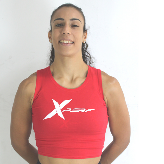 Crop Top sleeveless - rouge